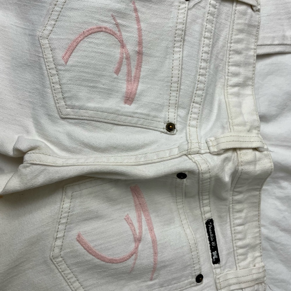 Frankie B low rise white denim